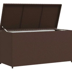 vidaXL Tuinbox 120x50x60 cm poly rattan bruin