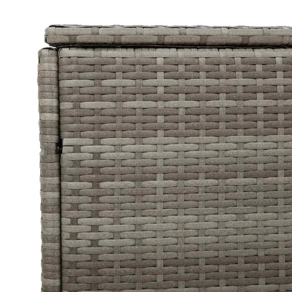 vidaXL Tuinbox 110x50x58 cm poly rattan grijs