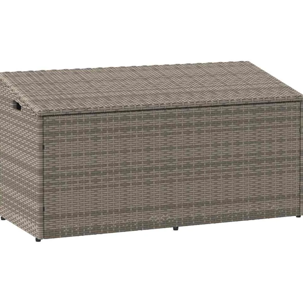 vidaXL Tuinbox 110x50x58 cm poly rattan grijs