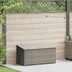 vidaXL Tuinbox 110x50x58 cm poly rattan grijs