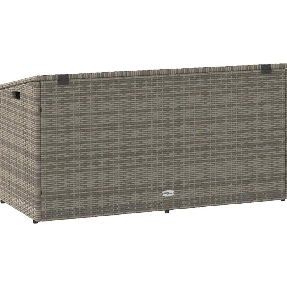 vidaXL Tuinbox 110x50x58 cm poly rattan grijs