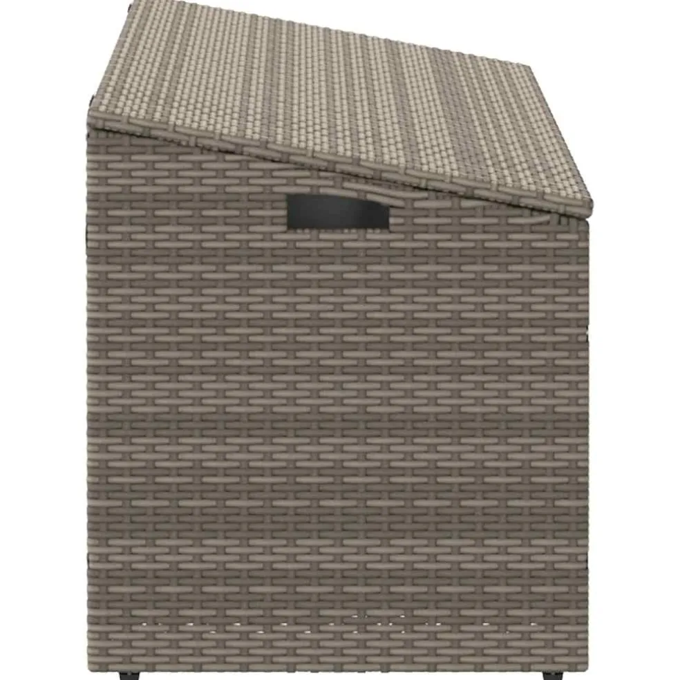 vidaXL Tuinbox 110x50x58 cm poly rattan grijs