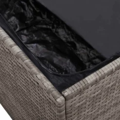 vidaXL Tuinbox 110x50x58 cm poly rattan grijs