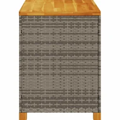 vidaXL Tuinbox 110x55x63 cm poly rattan en acaciahout grijs