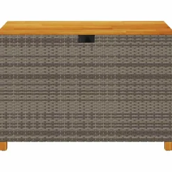 vidaXL Tuinbox 110x55x63 cm poly rattan en acaciahout grijs