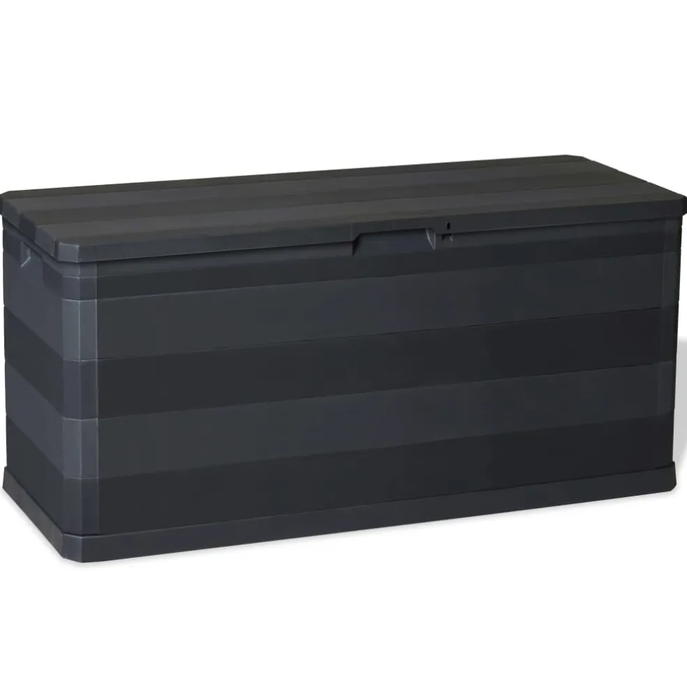 vidaXL Tuinbox 117x45x56 cm zwart