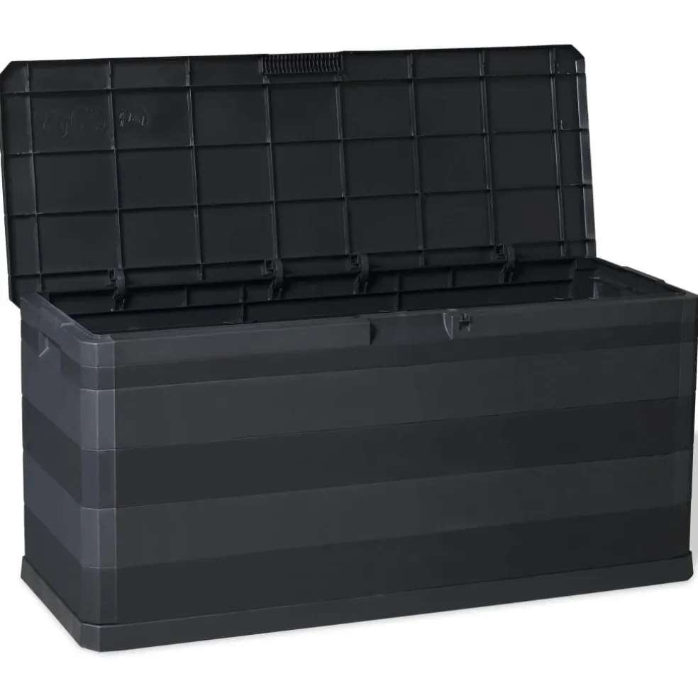 vidaXL Tuinbox 117x45x56 cm zwart