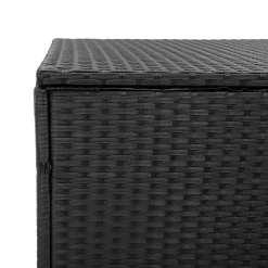 vidaXL Tuinbox Zwart 110x50x58 cm Poly Rattan