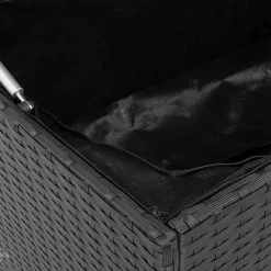 vidaXL Tuinbox Zwart 110x50x58 cm Poly Rattan