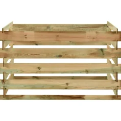 vidaXL Tuincompostbak gelat 120x120x70 cm geïmpregneerd grenenhout