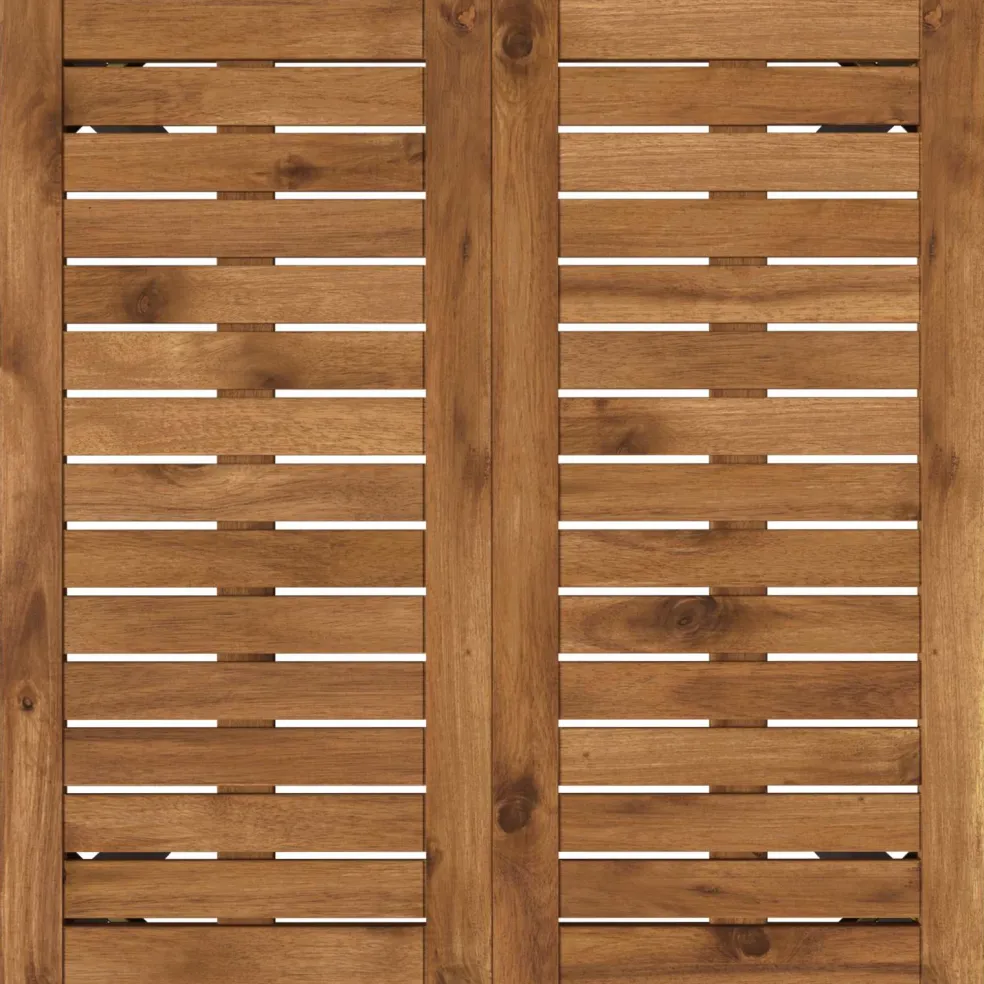 vidaXL Tuindiner tafel Naturel en Zwart 60 x 60,5 x 75 cm