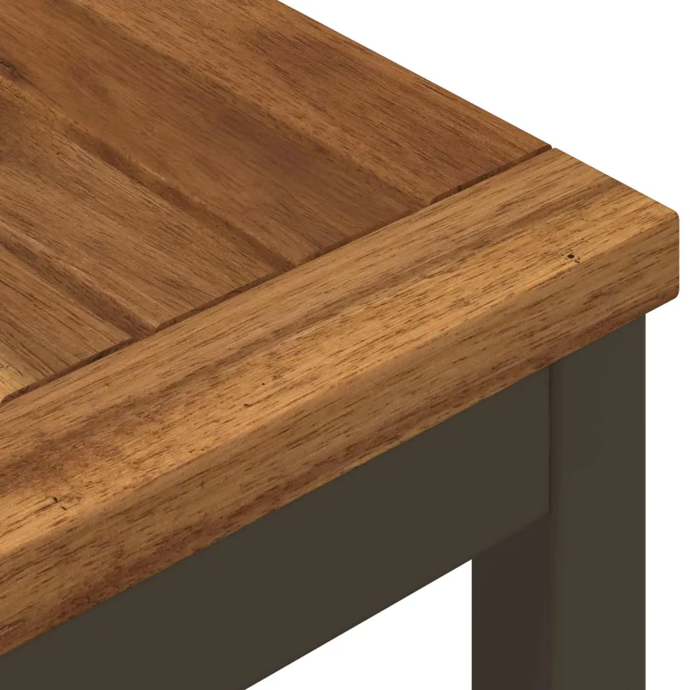 vidaXL Tuindiner tafel Natuurlijk en Koffie 60 x 60,5 x 75 cm