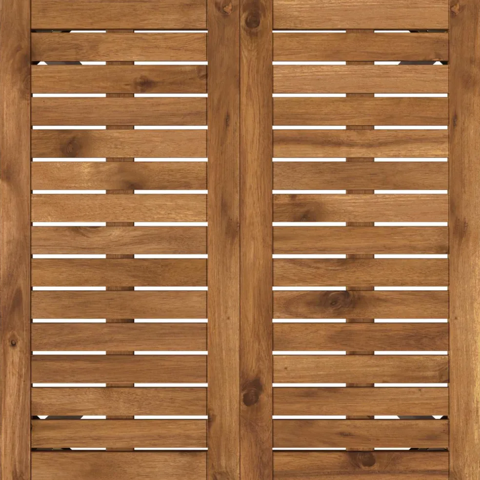 vidaXL Tuindiner tafel Natuurlijk en Koffie 60 x 60,5 x 75 cm