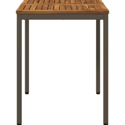 vidaXL Tuindiner tafel Natuurlijk en Koffie 60 x 60,5 x 75 cm