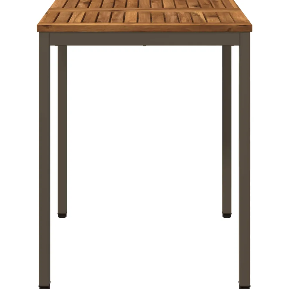 vidaXL Tuindiner tafel Natuurlijk en Koffie 60 x 60,5 x 75 cm