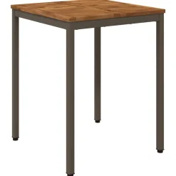 vidaXL Tuindiner tafel Natuurlijk en Koffie 60 x 60,5 x 75 cm
