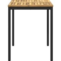 vidaXL Tuindiner tafel Wit en zwart 60 x 60,5 x 75 cm