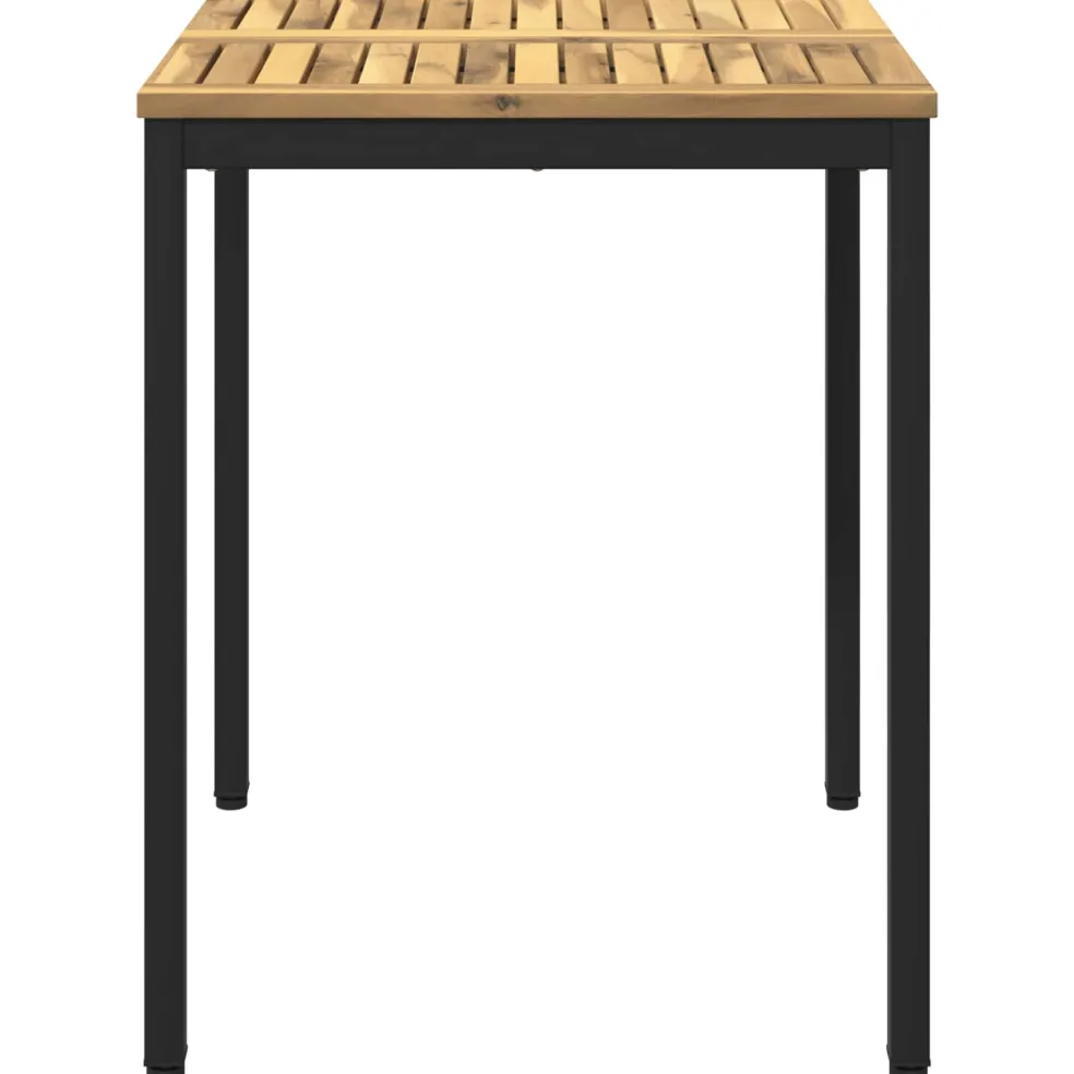 vidaXL Tuindiner tafel Wit en zwart 60 x 60,5 x 75 cm