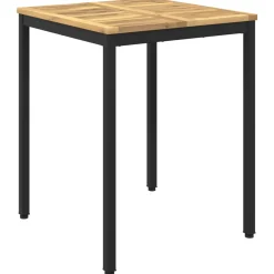 vidaXL Tuindiner tafel Wit en zwart 60 x 60,5 x 75 cm