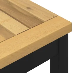 vidaXL Tuindiner tafel Wit en zwart 60 x 60,5 x 75 cm