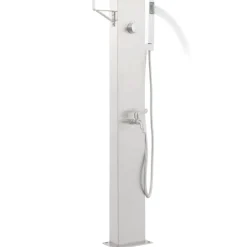 vidaXL Tuindouchekraan 110 cm roestvrij staal
