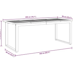 vidaXL Tuin eettafelset 9 st Grijs Massief Acaciahout