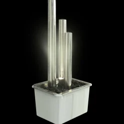 vidaXL Tuinfontein 48x34x88 cm roestvrij staal zilverkleurig
