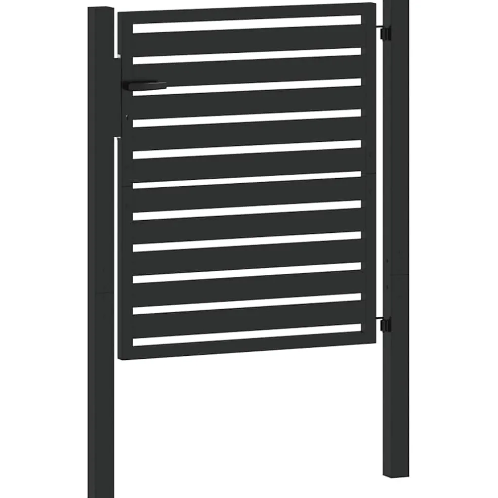 vidaXL Tuinhek afsluitbaar 100x100 cm aluminium zwart