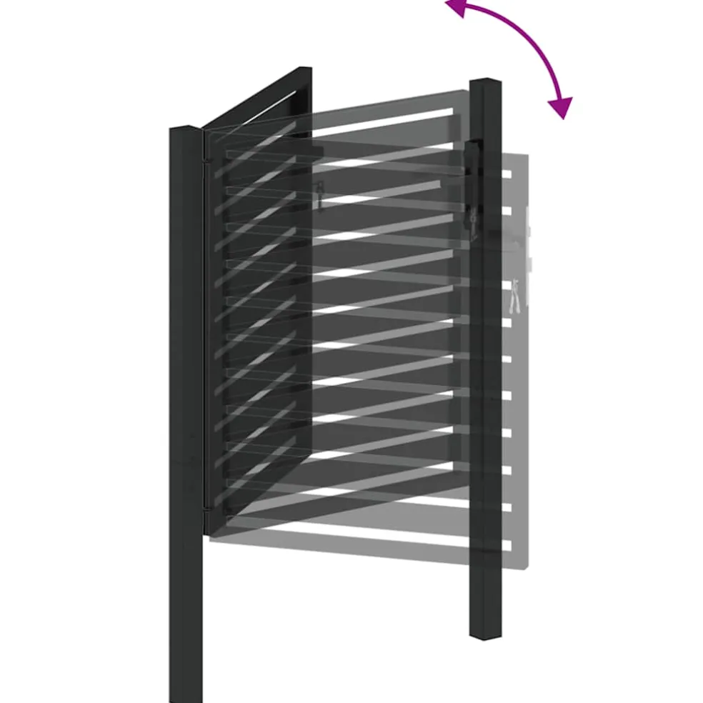 vidaXL Tuinhek afsluitbaar 100x100 cm aluminium zwart
