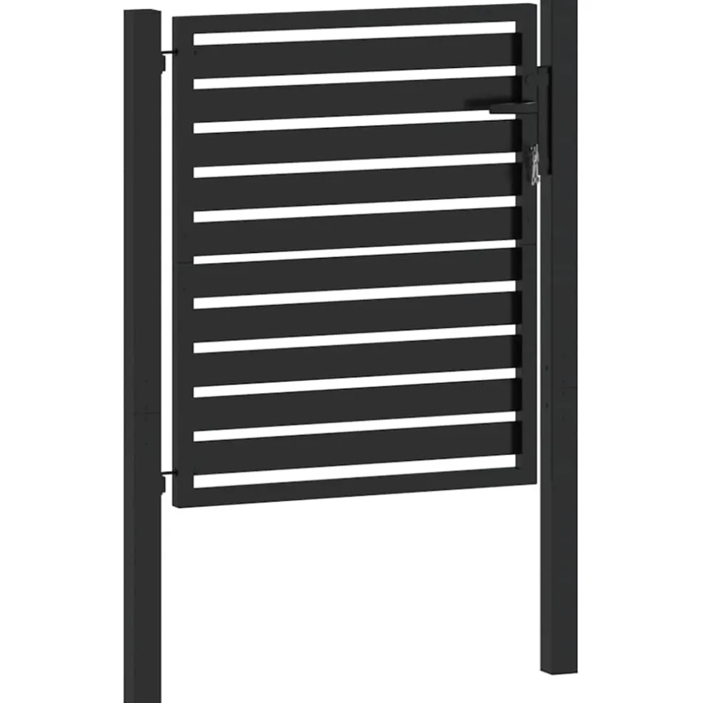 vidaXL Tuinhek afsluitbaar 100x100 cm aluminium zwart