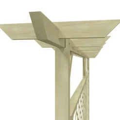 vidaXL Tuinhek met latwerk en pergola hout