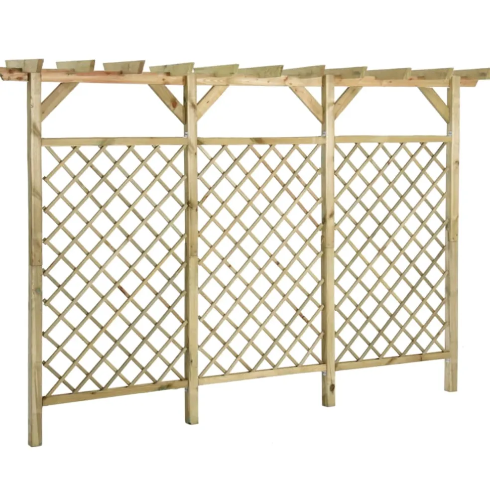 vidaXL Tuinhek met latwerk en pergola 300x50x200 cm geïmpregneerd hout