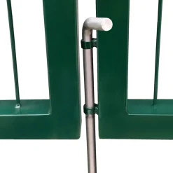 vidaXL Tuinhekpoort met palen 350x100 cm staal groen