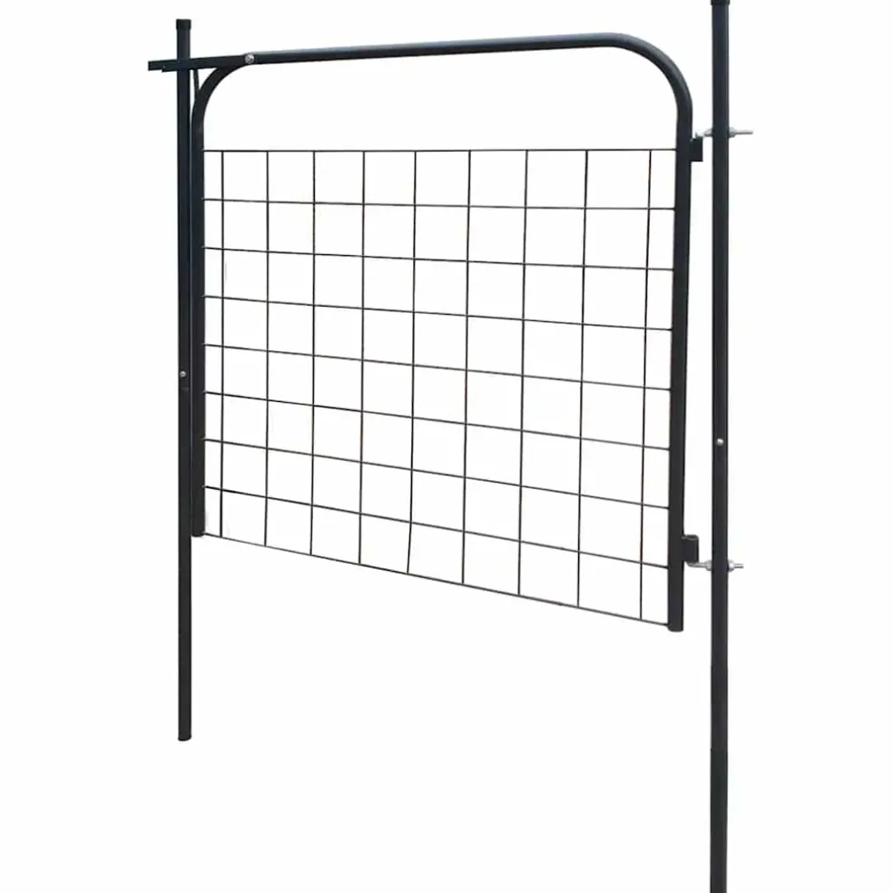vidaXL Tuinhekpoort 100x100 cm Antraciet