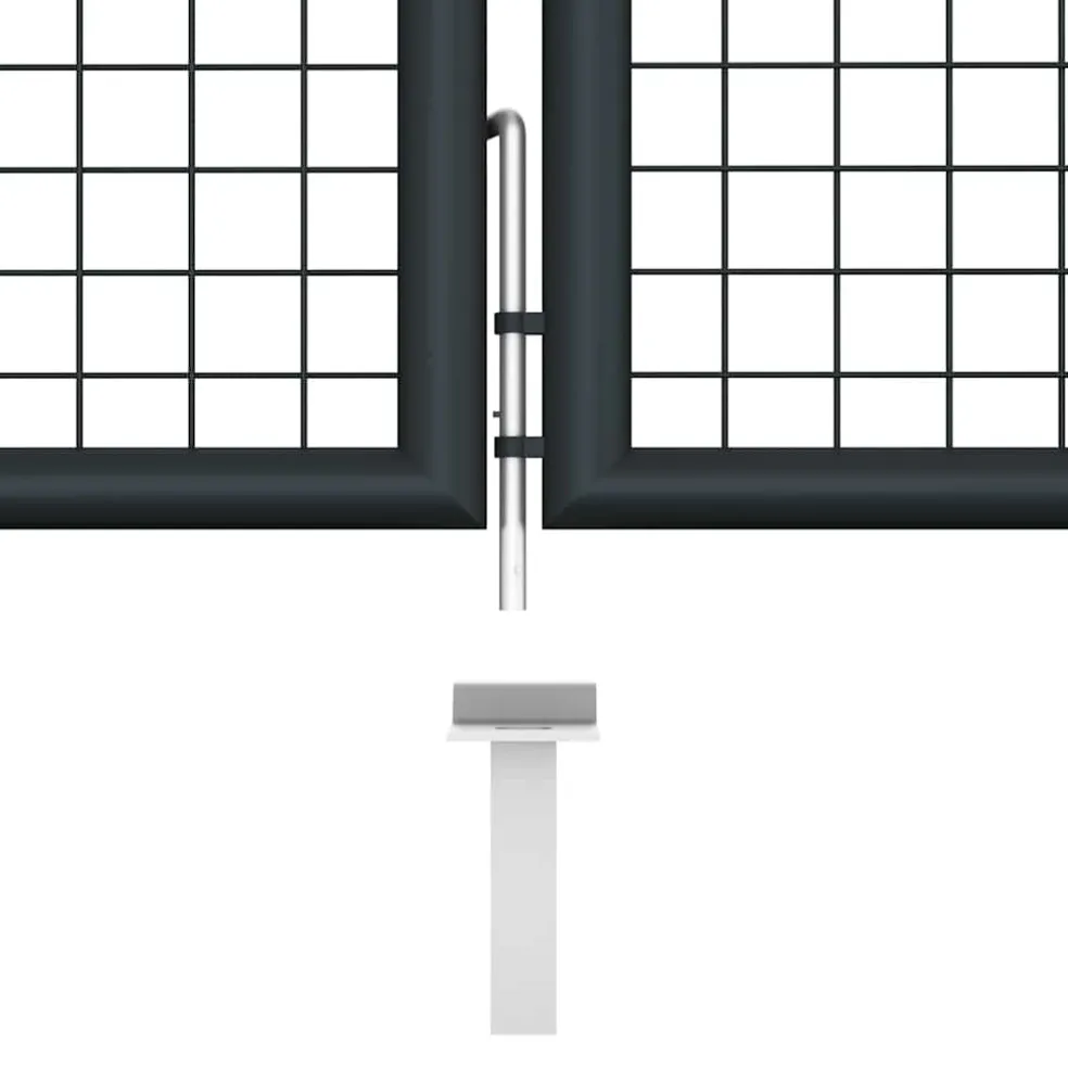 vidaXL Tuinhek van gaas gegalvaniseerd staal 400x75 cm grijs