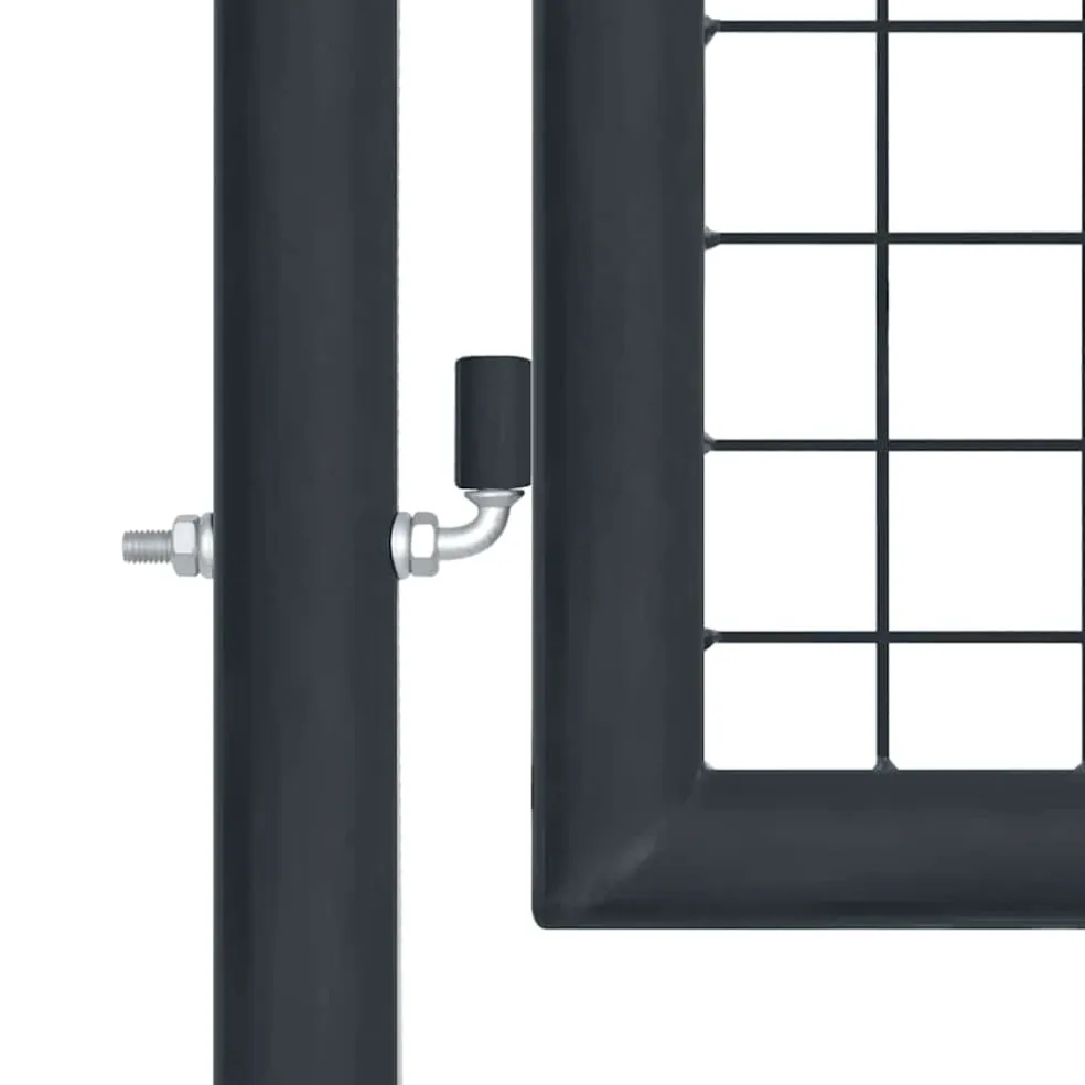 vidaXL Tuinhek van gaas gegalvaniseerd staal 400x75 cm grijs