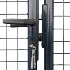 vidaXL Tuinhek van gaas gegalvaniseerd staal 300x75 cm grijs
