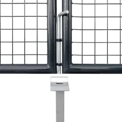 vidaXL Tuinhek van gaas gegalvaniseerd staal 300x75 cm grijs