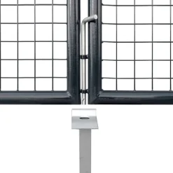 vidaXL Tuinhek van gaas gegalvaniseerd staal 400x150 cm grijs