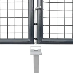 vidaXL Tuinhek van gaas 300x125 cm gegalvaniseerd staal antraciet