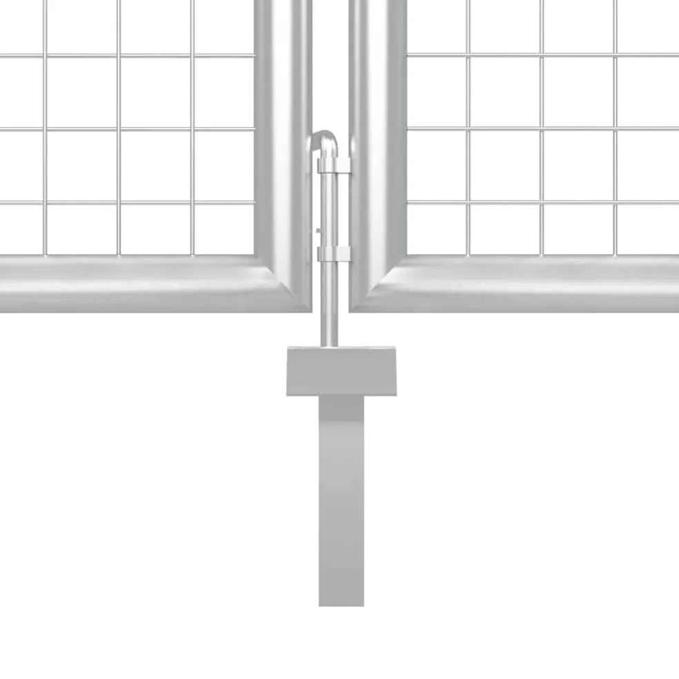 vidaXL Tuinhek van gaas zilverkleurig 300x125 cm gegalvaniseerd staal