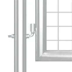 vidaXL Tuinhek van gaas zilverkleurig 300x125 cm gegalvaniseerd staal