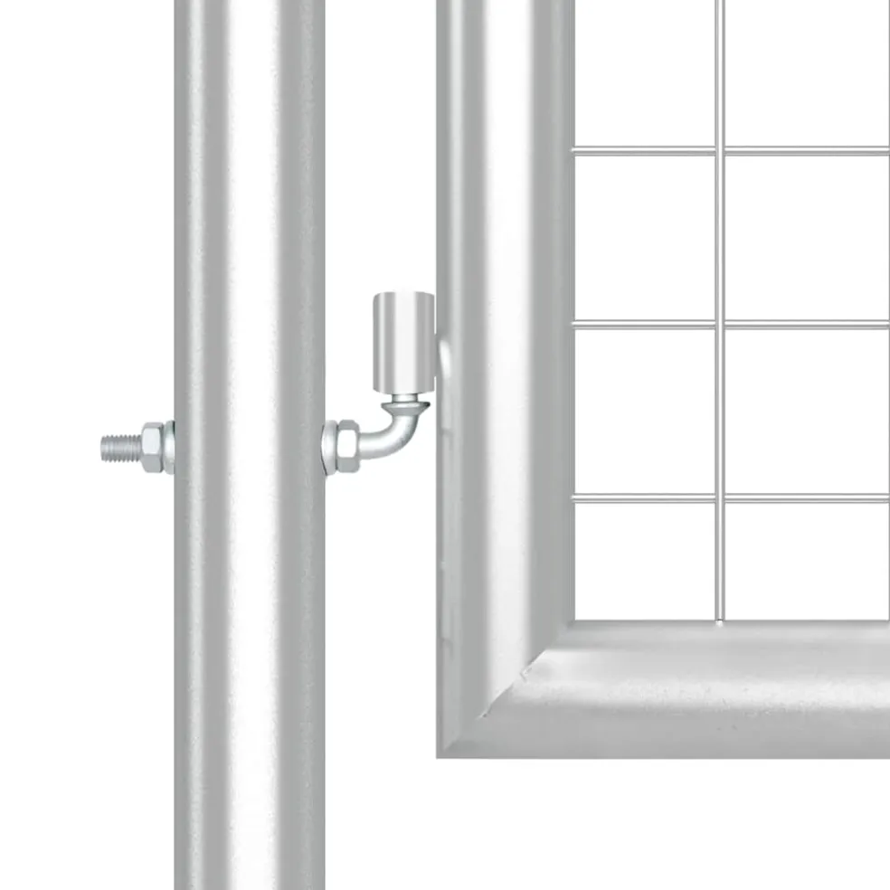 vidaXL Tuinhek van gaas zilverkleurig 300x125 cm gegalvaniseerd staal