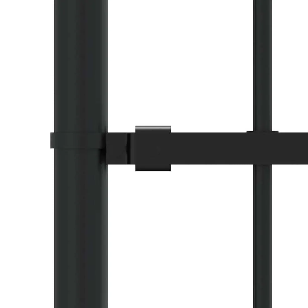 vidaXL Tuinhek Woerden met speerpunt zwart 240x75 cm staal