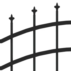 vidaXL Tuinhek Woerden met speerpunt zwart 240x75 cm staal