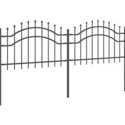 vidaXL Tuinhek WOERDEN 240 x 115 cm Poedergecoat staal Grijs