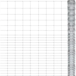 vidaXL Tuinhek 50x1,6 m gegalvaniseerd staal zilverkleurig