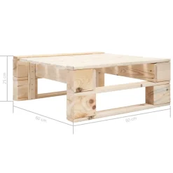 vidaXL Tuinhocker pallet hout