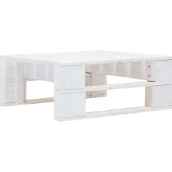 vidaXL Tuinhocker pallet hout wit
