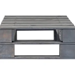 vidaXL Tuinhocker pallet hout grijs